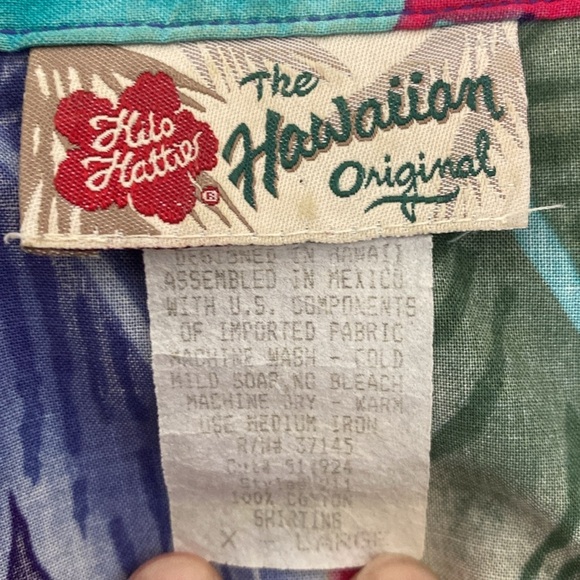 Hilo Hattie The Hawaiian Original Button Up Short Sleeve Shirt Size XL - Picture 5 of 5